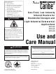 Roberts Gorden Caribe CGTH-30 Use And Care Manual