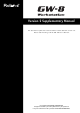 Roland Workstation GW-8 Supplementary Manual