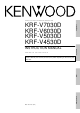 Kenwood KRF-V7030D Instruction Manual