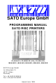 SATO CL408 Programming Manual