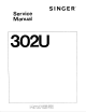 Singer 302U201 Service Manual