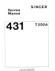 Singer 431T200A Service Manual