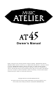 Roland Music Atelier AT-45 Owner's Manual