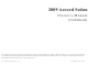 Honda Automobiles 2009 Accord Sedan Owner's Manual