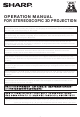 Sharp PG-D2710X Operation Manual