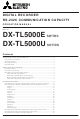 Mitsubishi Electric DX-TL5000E series Operation Manual