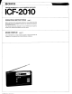 Sony ICF-2010 Operating Instructions Manual