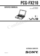 Sony VAIO PCG-FX210 Service Manual