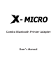 X-Micro Combo Bluetooth Printer Adapter User Manual