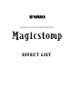 Yamaha Magicstomp Effect List