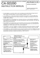 Kenwood CA-SD200 Instruction Manual