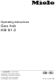 Miele KM 81-2 Operating Instructions Manual