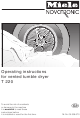 Miele T 220 Operating Instructions Manual