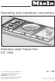 Miele CS 1326 TepanYaki Operating And Installation Manual