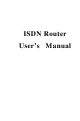 AOpen ISDN SOHO Router User Manual