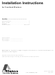 Alliance Laundry Systems Frontload washer Installation Instructions Manual