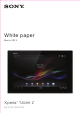 Sony Xperia Tablet Z SGP311 White Paper