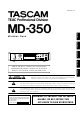 Tascam MD-350 Owner's Manual
