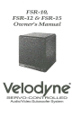 Velodyne FSR-10 Owner's Manual