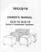 Velodyne ULD-15 Owner's Manual