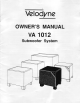 Velodyne VA 1012 Owner's Manual