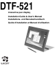 Wacom DTF-521 Installation Manual & User Manual