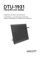 Wacom DTU-1931 Installation Manual & User Manual