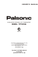 Palsonic TFTV812A Owner's Manual