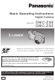 Panasonic Lumix DMC-ZS5 Basic Operating Instructions Manual