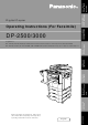 Panasonic DP-2500 Operating Instructions Manual