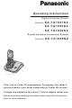 Panasonic KX-TG1851NZ Operating Instructions Manual