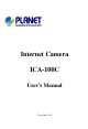 Planet ICA-100C-V2 User Manual