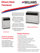 Williams Direct-Vent Furnaces Specification