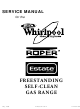 Whirlpool SF372BEE W/N Service Manual