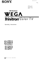 Sony Trinitron KV-27FS13 Operating Instructions Manual
