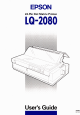 Epson 2080 - LQ B/W Dot-matrix Printer User Manual