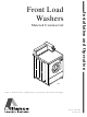 Alliance Laundry Systems 800138R2 Installation And Operation Manual