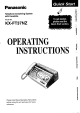 Panasonic KX-FT37NZ Operating Instructions Manual