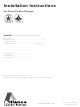 Alliance Laundry Systems 506126R5 Installation Instructions Manual