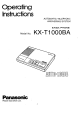 Panasonic EASA-PHONE KX-T1000BA Operating Instructions Manual