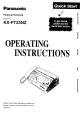 Panasonic KX-FT33NZ Operating Instructions Manual