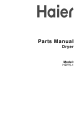 Haier HDY5-1 Parts Manual
