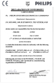 Philips 107P50 Declaration Of Conformity