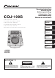 Pioneer CDJ-100S Operating Instructions Manual