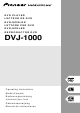 Pioneer DVJ-1000 Operating Instructions Manual
