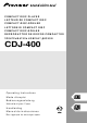 Pioneer CDJ-400 Operating Instructions Manual