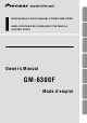 Pioneer GM-6300F Owner's Manual