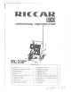 RICCAR RL-330 Operating Instructions Manual