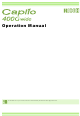 Ricoh Caplio 400G wide Operation Manual