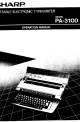 Sharp PA-3100 Operation Manual